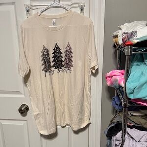 Bella Canvas Cream Christmas Tree Tee - Short Sleeve